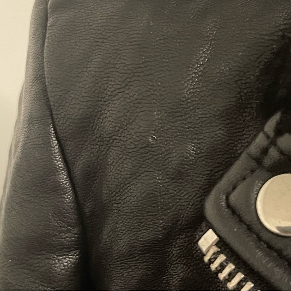Topshop | shearling faux leather moto jacket - Picture 8 of 12